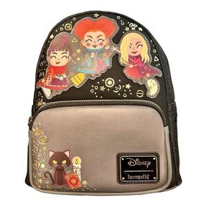 Loungefly Disney Hocus Pocus Sanderson‎ Sisters Mini Backpack Black
